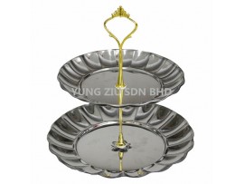 2LAYER FRUIT PLATTER(SILVER)(LI YUN)